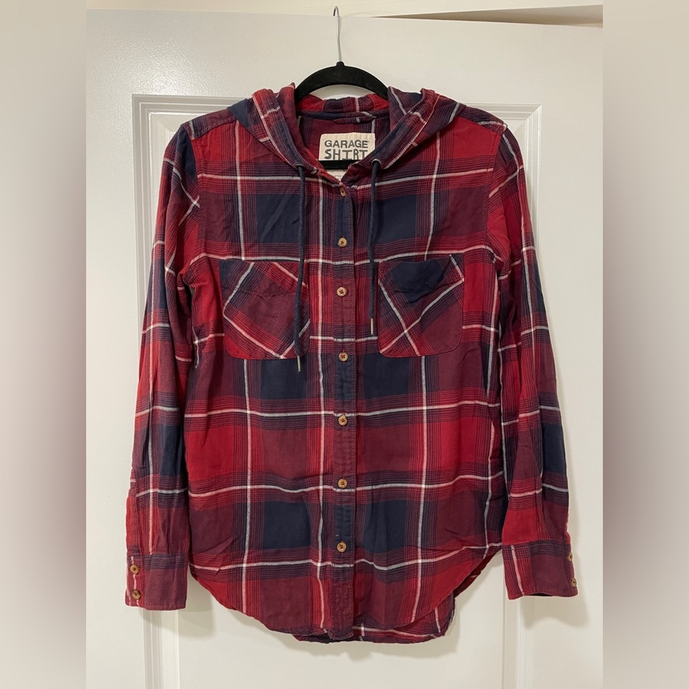 Flannel Jacket with Hoodie